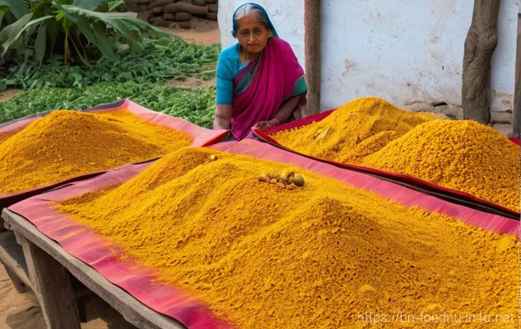 식품 방부제 연구 - Traditional Bengali Village Sun-Drying**

A serene and rustic scene in a vibrant Bengali village cou...