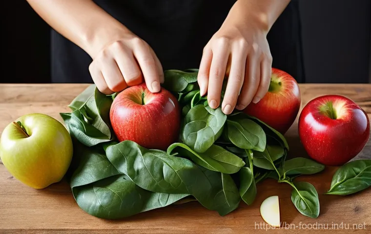 영양학 기초 개념 - **Prompt:** A young adult, around 25-30 years old, with a bright, contented smile, is seated at a mi...